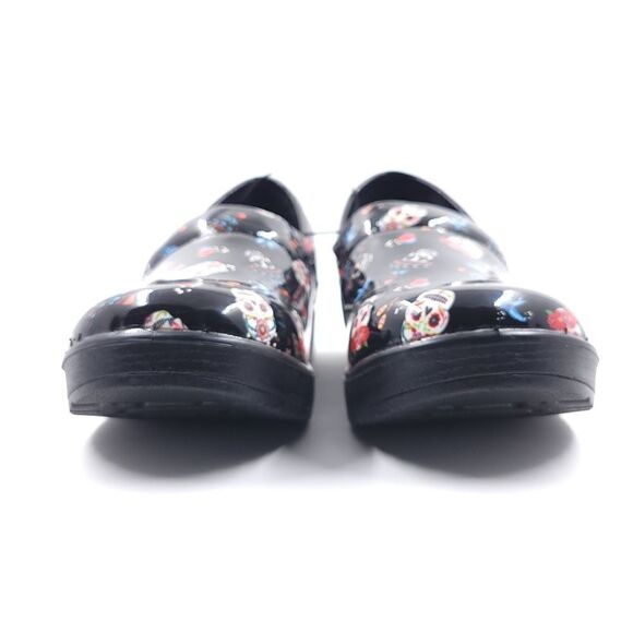 Easy Spirit Laurie Day of the Dead Skulls Black Clogs Womens 6M Slip Resistant - Picture 4 of 13